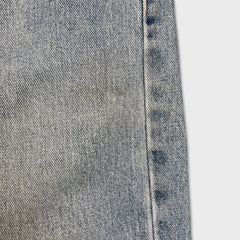 Vintage 90s Levi's 550 Jeans Mens 34x29 Blue Relaxed Fit Tapered Leg Frayed Denim