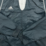 Adidas Light Jacket Mens Medium Blue Essentials 3 Stripe Full Zip Climalite Windbreaker Bomber