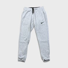 Nike Sportswear Sweatpants Mens Small Gray Dri Fit Swoosh Taper Leg Fleece Jogger