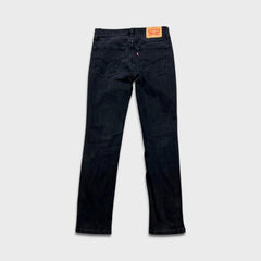 Levi's 511 Jeans Mens 32x32 Black Slim Fit Mid Rise Fade Dark Wash Stretch Denim Pants