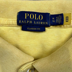 Polo Ralph Lauren Shirt Mens XL Yellow Pony Classic Fit Preppy Short Sleeve