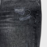 Levi's 512 Jeans Men 31x28 Black Slim Taper Leg Dark Wash Distress Stretch Denim Pants