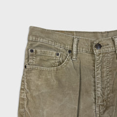 Levi's 514 Pants Mens 32x30 Beige Straight Fit Stretch Corduroy Casual