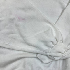 Vintage 90s Blank Sweatshirt Womens 3XL White Raglan USA Hanes Her Way