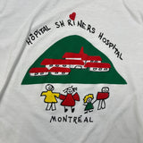 Vintage 90s Shriners Hospital Montreal T Shirt Mens Large White Single Stitch Tee