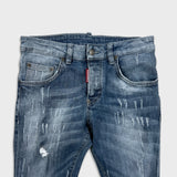 Dsquared2 Jeans Mens 30x27 Blue Distressed Slim Taper Straight Medium Wash Denim Pants
