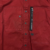 G-Star Raw Powel Slim Shirt Mens Medium Red Preppy Long Sleeve Button Up