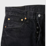 Levi's 501 Jeans Mens 32x30 Black Original Straight Leg Dark Wash Denim Pants