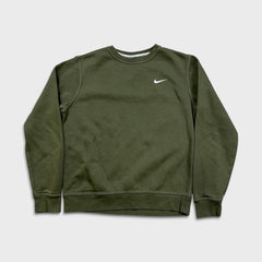 Nike Sportswear Sweatshirt Mens Medium Green Swoosh Pullover Crewneck