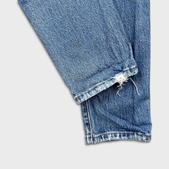 Levi's 501 S Jeans Womens 29x28 Blue Skinny Taper Leg Light Wash Distressed Denim Pants