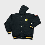 Vintage 90s Starter Boston Bruins Jacket Mens Medium Black NHL Hockey Full Zip