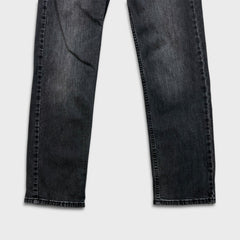Levi's 514 Jeans Men 31x32 Black Slim Straight Fit Dark Wash Stretch Faded Denim Pants