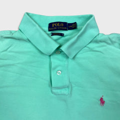 Polo Ralph Lauren Shirt Mens Large Green Pony Cotton Casual Preppy Short Sleeve