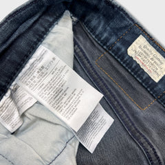 Levi's 511 Jeans Mens 34x32 Blue Slim Fit Mid Rise Dark Wash Faded Denim Pants