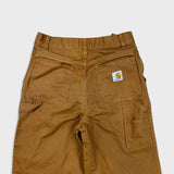 Carhartt Pants Womens 28x28 Brown Straight Leg Canvas Carpenter Workwear Trouser