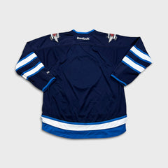 Vintage Reebok Winnipeg Jets NHL Hockey Jersey Mens XL Blue Stitched Sports Team