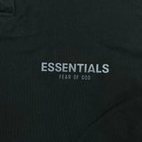 Fear of God Essentials Polo Shirt Mens Large Black Boxy Faded Wash Short Sleeve