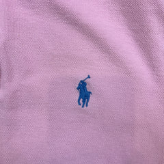 Polo Ralph Lauren Shirt Mens Medium Pink Pony Cotton Casual Preppy Short Sleeve