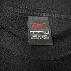 Vintage 90s Nike Sportswear Fleece Mens Small Black Swoosh Pullover Jacket