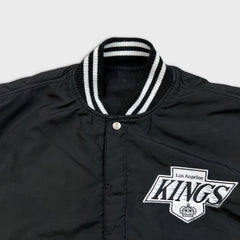 Vintage 90s Jeff Hamilton Los Angeles Kings Jacket Mens Large Reversible NHL Hockey Varsity