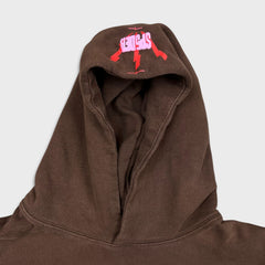 SS22 Sp5der Worldwide Angel Number Hoodie Mens Medium Brown 555 555 Hooded Sweater