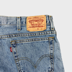 Vintage Y2K Levi's 516 Jeans Mens 36x32 Blue Slim Straight Leg Light Wash Faded Denim Pants