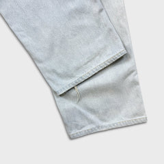 Vintage 90s Levi's 535 Jeans Mens 28x34 Blue Euro Fit Light Wash Wide Leg Baggy Denim Pants