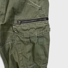 G-Star Raw Pants Mens 34x29 Green Rovic Zip 3D Tapered Cuff Utility Cargo Trouser