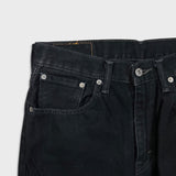 Levi's 516 Jeans Mens 32x30 Black Slim Straight Leg Dark Wash Faded Denim Pants