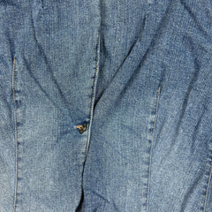 Vintage Y2K Baby Phat Jean Jacket Womens Medium Blue USA Button Up Crop Denim