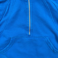 Lululemon Scuba Oversized 1/2 Zip Hoodie Womens XS Blue Hooded Sweater