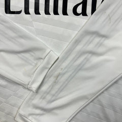 2014/15 Adidas Ronaldo #7 Real Madrid Home Long Sleeve Jersey Mens Medium White