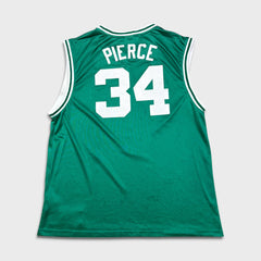 Vintage Reebok Paul Pierce #34 Boston Celtics Jersey Mens Large Green NBA Basketball