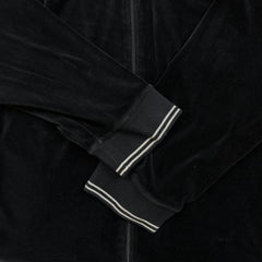 Vintage Y2K Nike Air Sweatshirt Mens Large Black Sportswear Swoosh Full Zip Velour Track Top