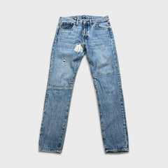 Levi's 501 T Jeans Mens 31x32 Blue Taper Fit Distressed Light Wash Denim Pants