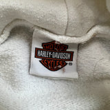 Vintage 2006 Harley Davidson Hoodie Mens Medium White Carolina Biker Hooded Sweater