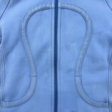Lululemon Scuba Hoodie Womens Size 8 Blue Full Zip Sports Hooded Sweater