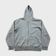Vintage Y2K Nike Sportswear Hoodie Mens Large Gray Swoosh Full Zip Hooded Sweater