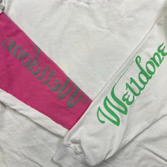 WE11DONE Shirt Mens Small White Spell Out Graphic Long Sleeve Tee