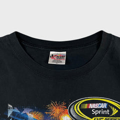 Vintage 2011 NASCAR Sprint Cup All Star Race T Shirt Mens XL Black Double Sided Tee