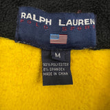 Vintage 90s Ralph Lauren Polo Sport Fleece Mens Medium Yellow 1/4 Zip Outdoor Pullover Jacket