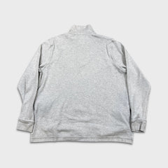Lacoste Sweatshirt Mens Large Gray 1/4 Zip Long Sleeve Preppy Pullover
