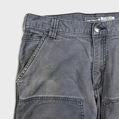 Carhartt Pants Mens 30x32 Gray Double Knee Relaxed Fit Rugged Flex Workwear