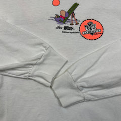 Vintage 80s Les Mecs Ski Long Sleeve Shirt Mens Medium White Hanes Beefy USA Tee