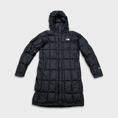The North Face Metropolis Jacket Womens Small Black 600 Down Puffer Long Coat