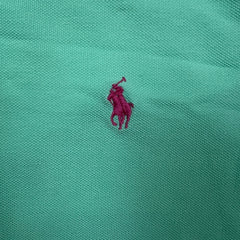 Polo Ralph Lauren Shirt Mens Large Green Pony Cotton Casual Preppy Short Sleeve