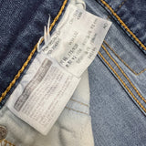 Levi's 505 Jeans Mens 36x32 Blue Regular Fit Straight Leg Dark Wash Stretch Denim Pants