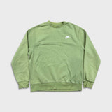 Nike Sportswear Sweatshirt Mens Medium Green Swoosh Pullover Crewneck