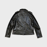 Levi's Faux Leather Motorcycle Jacket Mens Large Brown Full Asymmetrical Zip