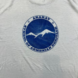 Vintage 80s Mount Ararat Symbol of Armenian Republic T Shirt Mens XL White Tee